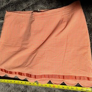 Orange White Skort Sz 16